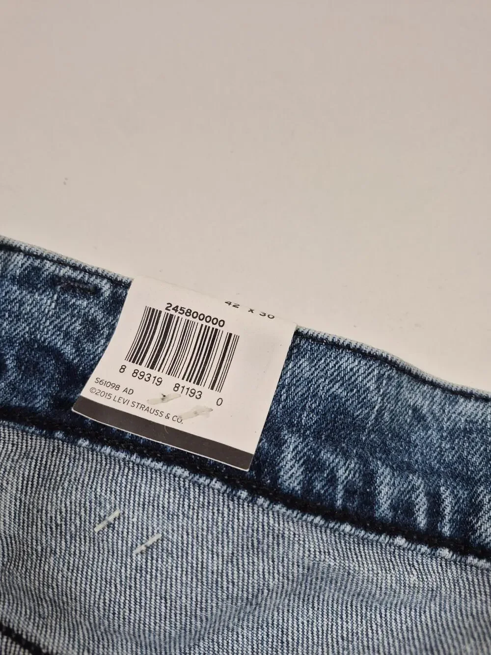 Levis 541 Athletic Taper Jeans Mens 42x30 Blue Stonewash Stretch Denim NWT